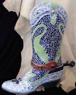 Giddy Up boot sculpture