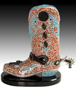 Sedona Boot Mosaic Sculpture